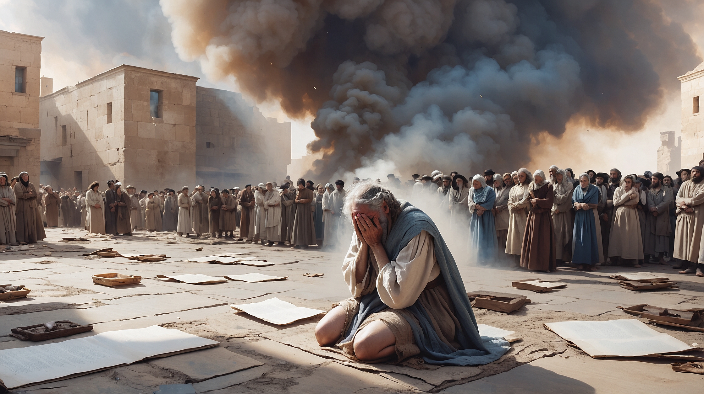 Crowd in Mourning